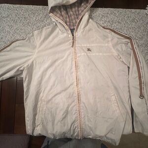 Burberry Off-White Hooded Windbreaker